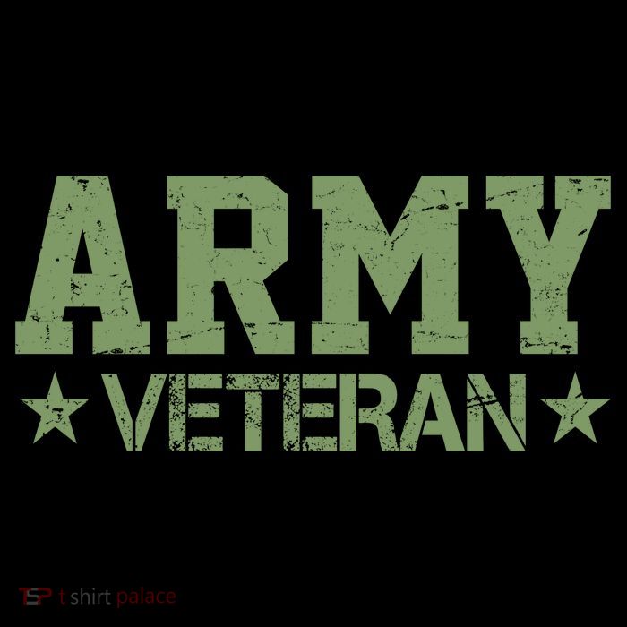 Army Veteran Distress Logo Stripe Pom Pom Beanie