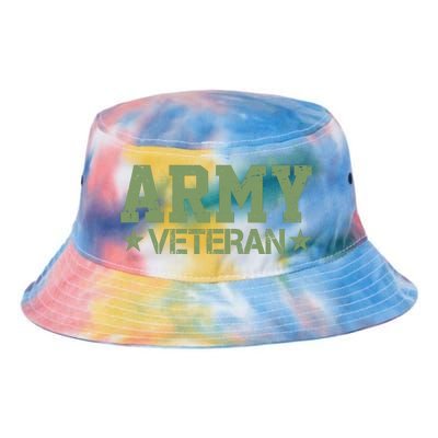 Army Veteran Distress Logo Tie Dye Newport Bucket Hat