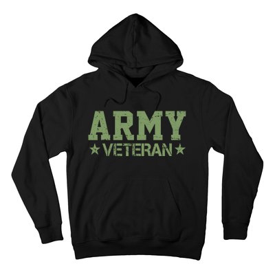 Army Veteran Distress Logo Hoodie