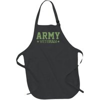 Army Veteran Distress Logo Full-Length Apron With Pockets