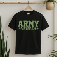 Army Veteran Distress Logo T-Shirt