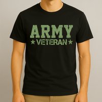 Army Veteran Distress Logo T-Shirt