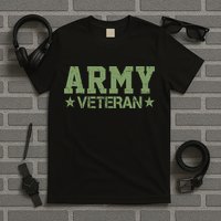 Army Veteran Distress Logo T-Shirt