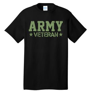 Army Veteran Distress Logo Tall T-Shirt