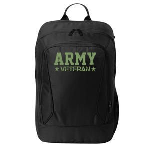 Army Veteran Distress Logo City Backpack