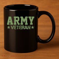 Army Veteran Distress Logo 11oz C Handle Ceramic Mug