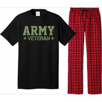 Army Veteran Distress Logo Pajama Set