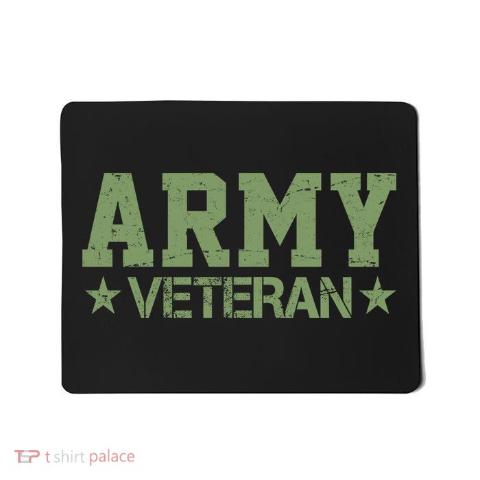 Army Veteran Distress Logo Mousepad