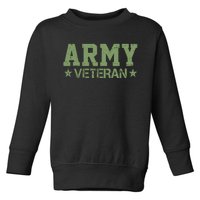 Army Veteran Distress Logo Toddler Sweatshirt