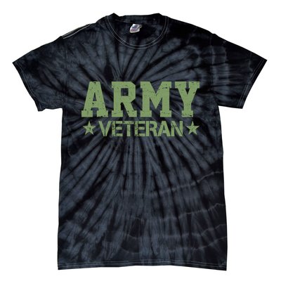 Army Veteran Distress Logo Tie-Dye T-Shirt