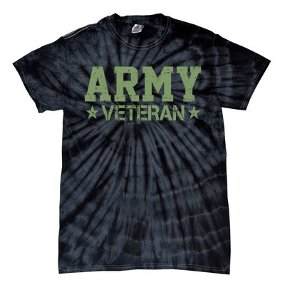 Army Veteran Distress Logo Tie-Dye T-Shirt