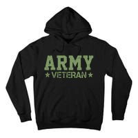 Army Veteran Distress Logo Tall Hoodie