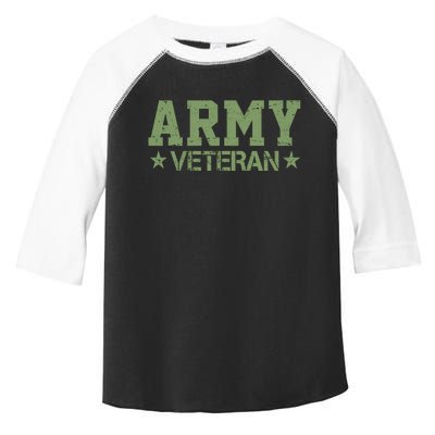 Army Veteran Distress Logo Toddler Fine Jersey T-Shirt