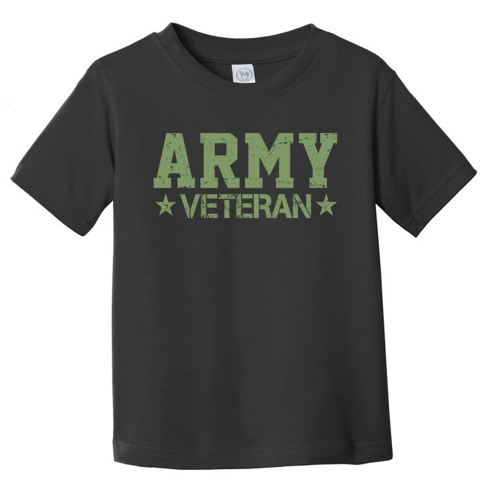 Army Veteran Distress Logo Toddler T-Shirt