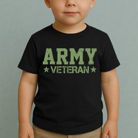 Army Veteran Distress Logo Toddler T-Shirt