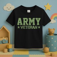 Army Veteran Distress Logo Toddler T-Shirt