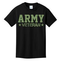 Army Veteran Distress Logo Kids T-Shirt