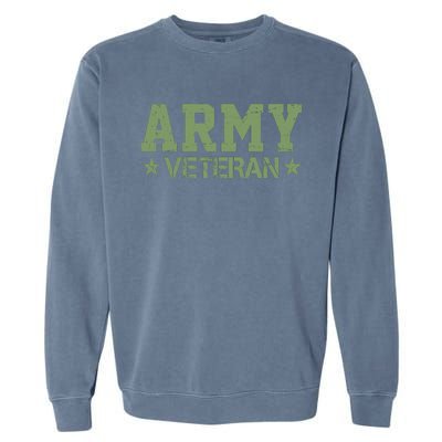 Army Veteran Distress Logo Garment-Dyed Sweatshirt