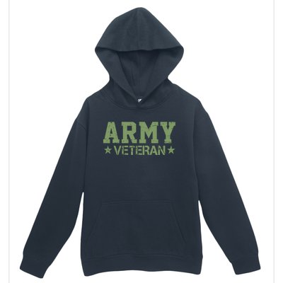 Army Veteran Distress Logo Urban Pullover Hoodie