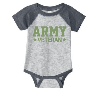 Army Veteran Distress Logo Infant Baby Jersey Bodysuit