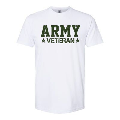 Army Veteran Distress Logo Softstyle CVC T-Shirt