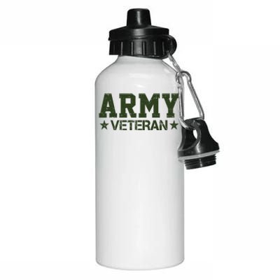 Army Veteran Distress Logo Aluminum Water Bottle