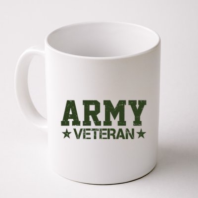 Army Veteran Distress Logo Coffee Mug