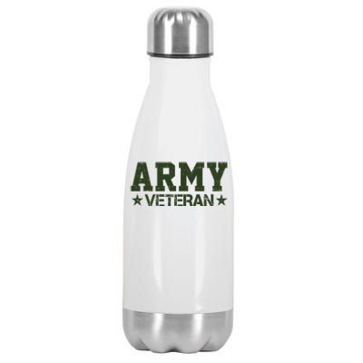 Army Veteran Distress Logo Stainless Steel Insulated Water Bottle