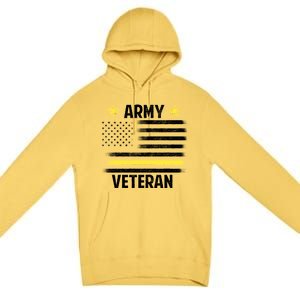 Army Veteran Flag Premium Pullover Hoodie