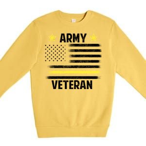 Army Veteran Flag Premium Crewneck Sweatshirt