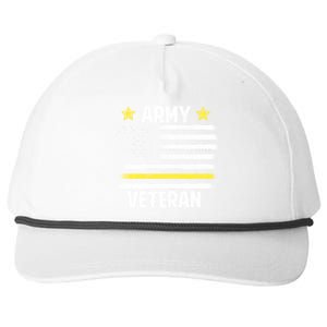 Army Veteran Flag Snapback Five-Panel Rope Hat