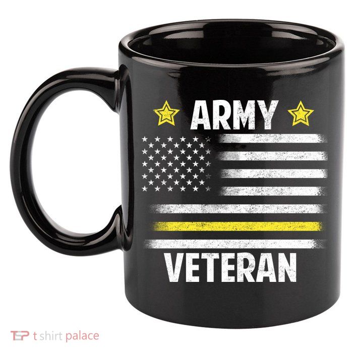 Army Veteran Flag 11oz C Handle Ceramic Mug