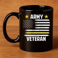 Army Veteran Flag 11oz C Handle Ceramic Mug