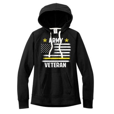 Army Veteran Flag Women's Fleece Hoodie