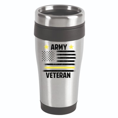 Army Veteran Flag 16oz Travel Tumbler