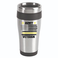 Army Veteran Flag 16oz Travel Tumbler