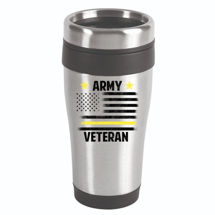 Army Veteran Flag 16oz Travel Tumbler