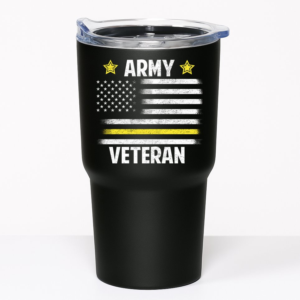 Army Veteran Flag Tumbler