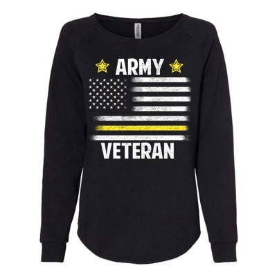 Army Veteran Flag Womens California Wash Sweatshirt