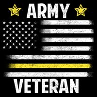 Army Veteran Flag Cropped Pullover Crew