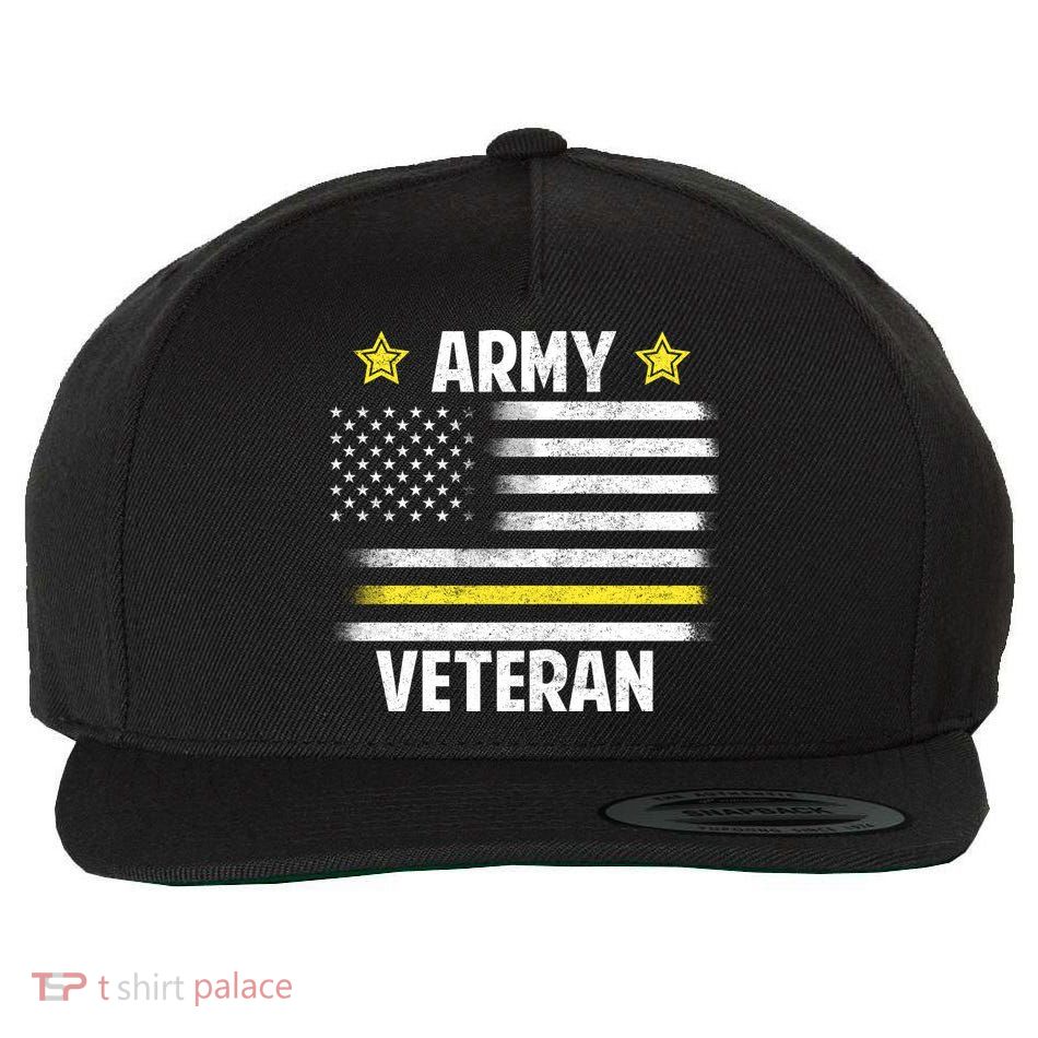 Army Veteran Flag Wool Snapback Cap