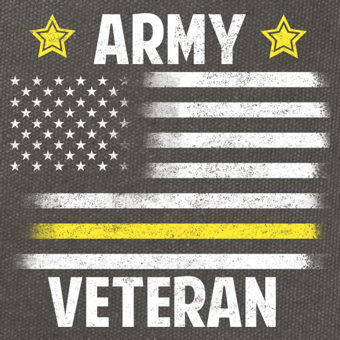 Army Veteran Flag Cotton Canvas Backpack