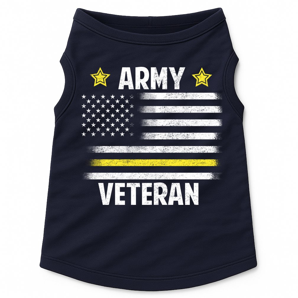 Army Veteran Flag Doggie Tank