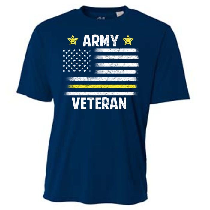 Army Veteran Flag Cooling Performance Crew T-Shirt