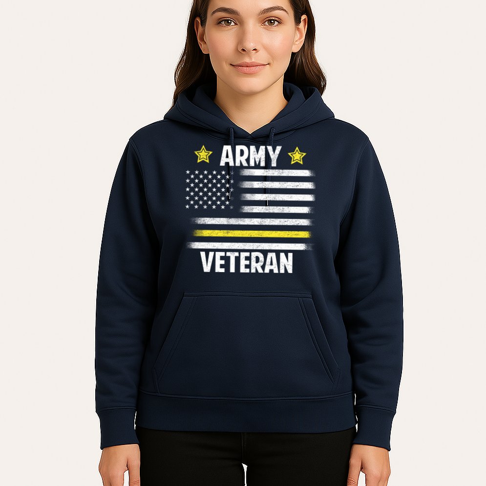 Army Veteran Flag Hoodie
