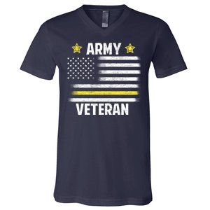 Army Veteran Flag V-Neck T-Shirt