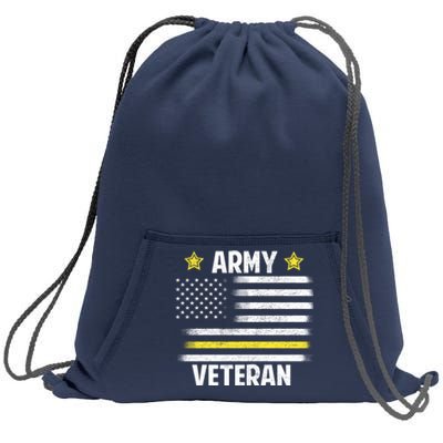 Army Veteran Flag Sweatshirt Cinch Pack Bag