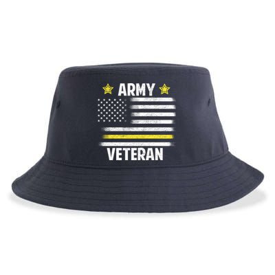 Army Veteran Flag Sustainable Bucket Hat