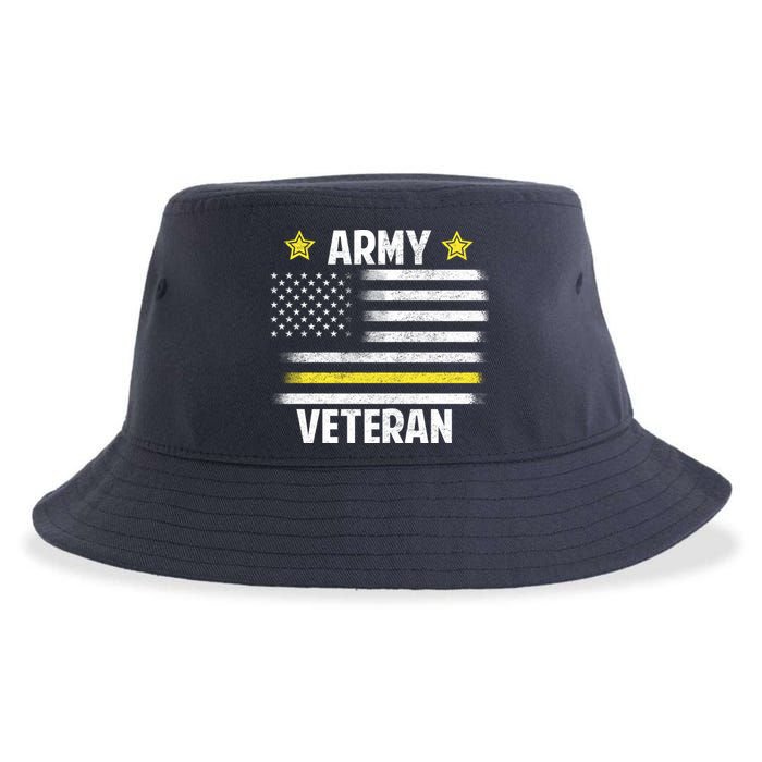 Army Veteran Flag Sustainable Bucket Hat