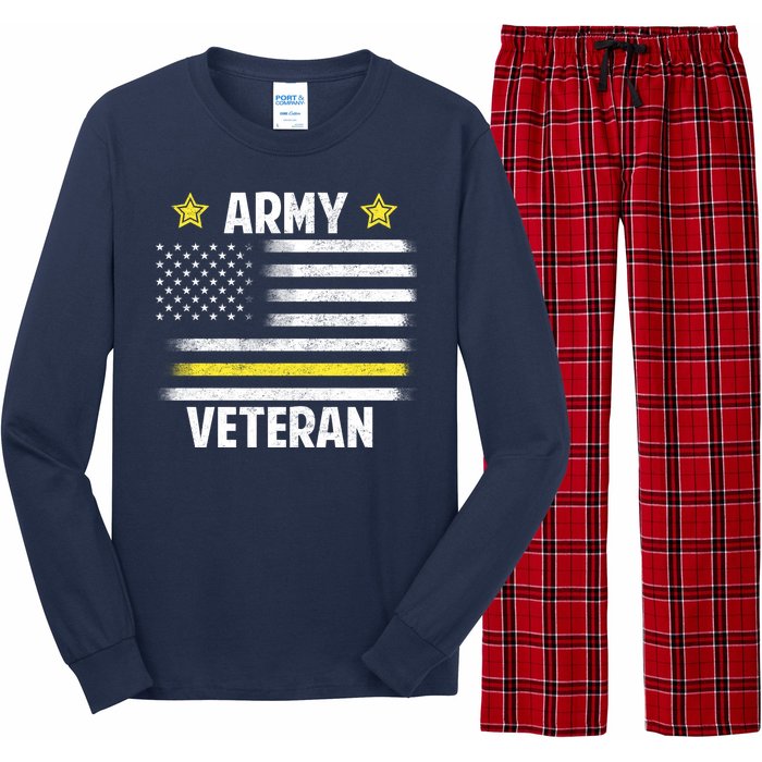 Army Veteran Flag Long Sleeve Pajama Set